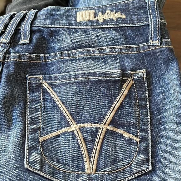 KUT FROM THE KLOTH Catherine Boyfriend Mid Rise Rolled Bottom Jeans Sz 4 - Picture 7 of 13